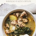 pinterest pin dairy free zuppa toscana