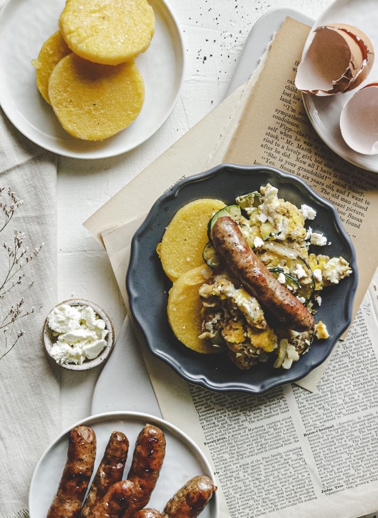 pork sausage and polenta