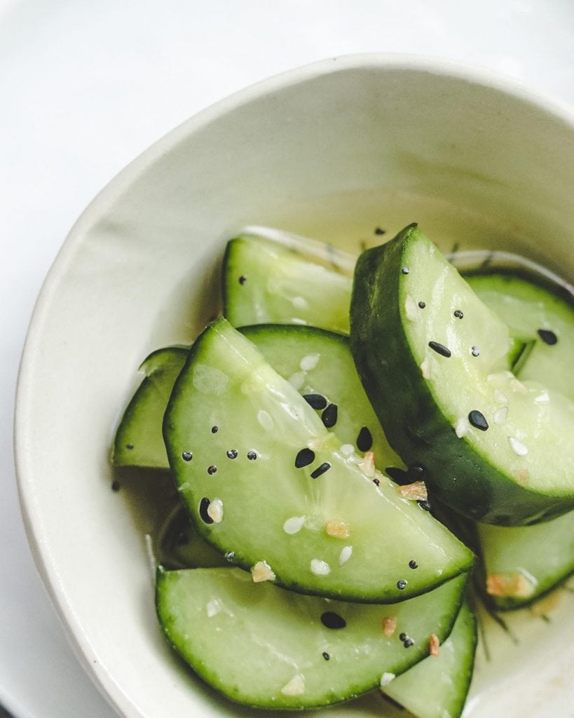 cucumbers in a bowl