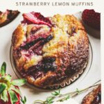 pinterest pin Fresh and Easy Gluten Free Strawberry Lemon Muffins