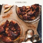 pinterest pin for mini peach cobblers