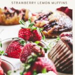 pinterest pin Fresh and Easy Gluten Free Strawberry Lemon Muffins