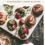 pinterest pin for Fresh and Easy Gluten Free Strawberry Lemon Muffins