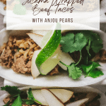 jicama wrapped beef tacos with anjou pears