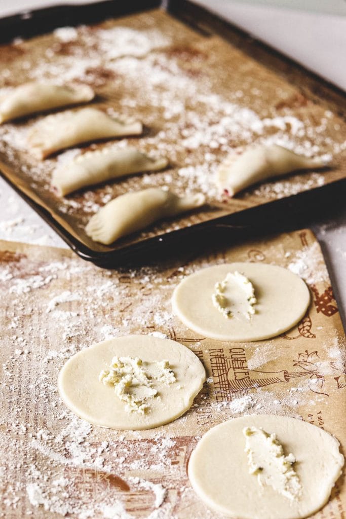 cherry dessert empanadas with pre-made pie crust