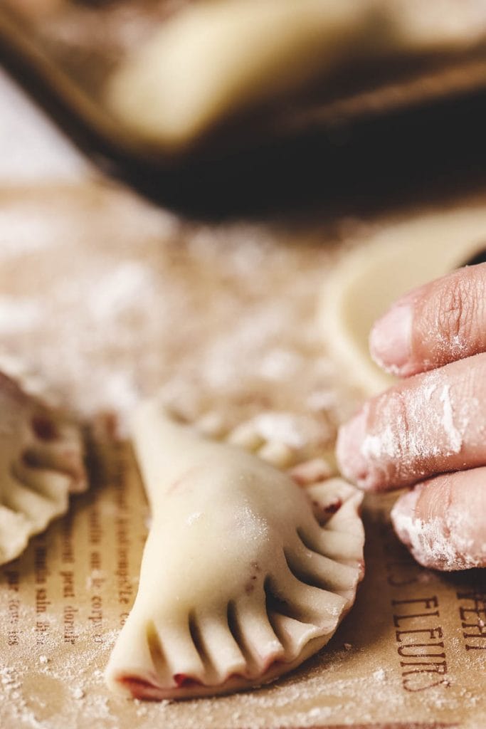 cherry dessert empanadas with pre-made pie crust