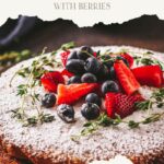 pinterest pin gluten free lemon victoria sponge cake with berries