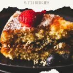 pinterest pin gluten free lemon victoria sponge cake with berries