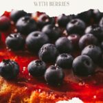 pinterest pin gluten free lemon victoria sponge cake with berries