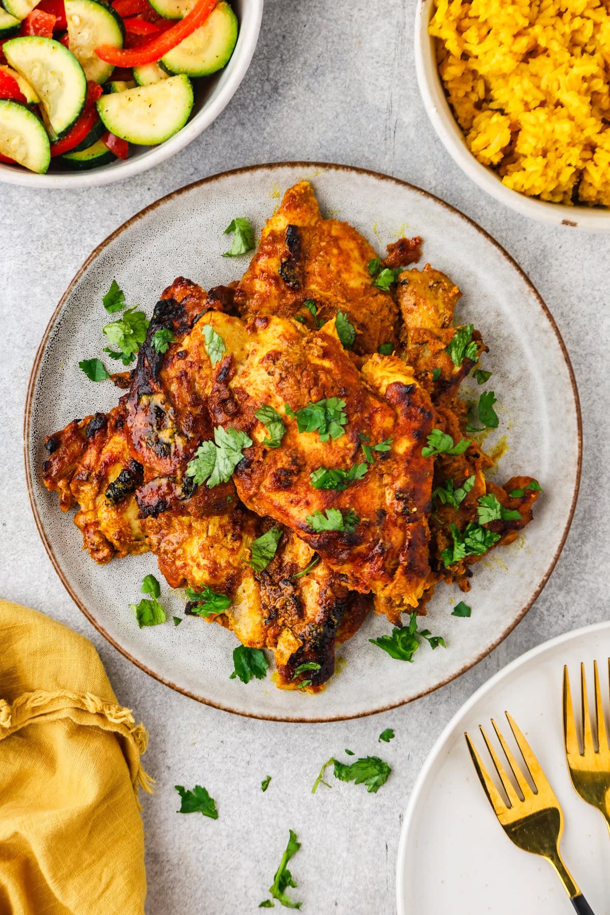 Oven Baked Greek Yogurt Chicken Thighs