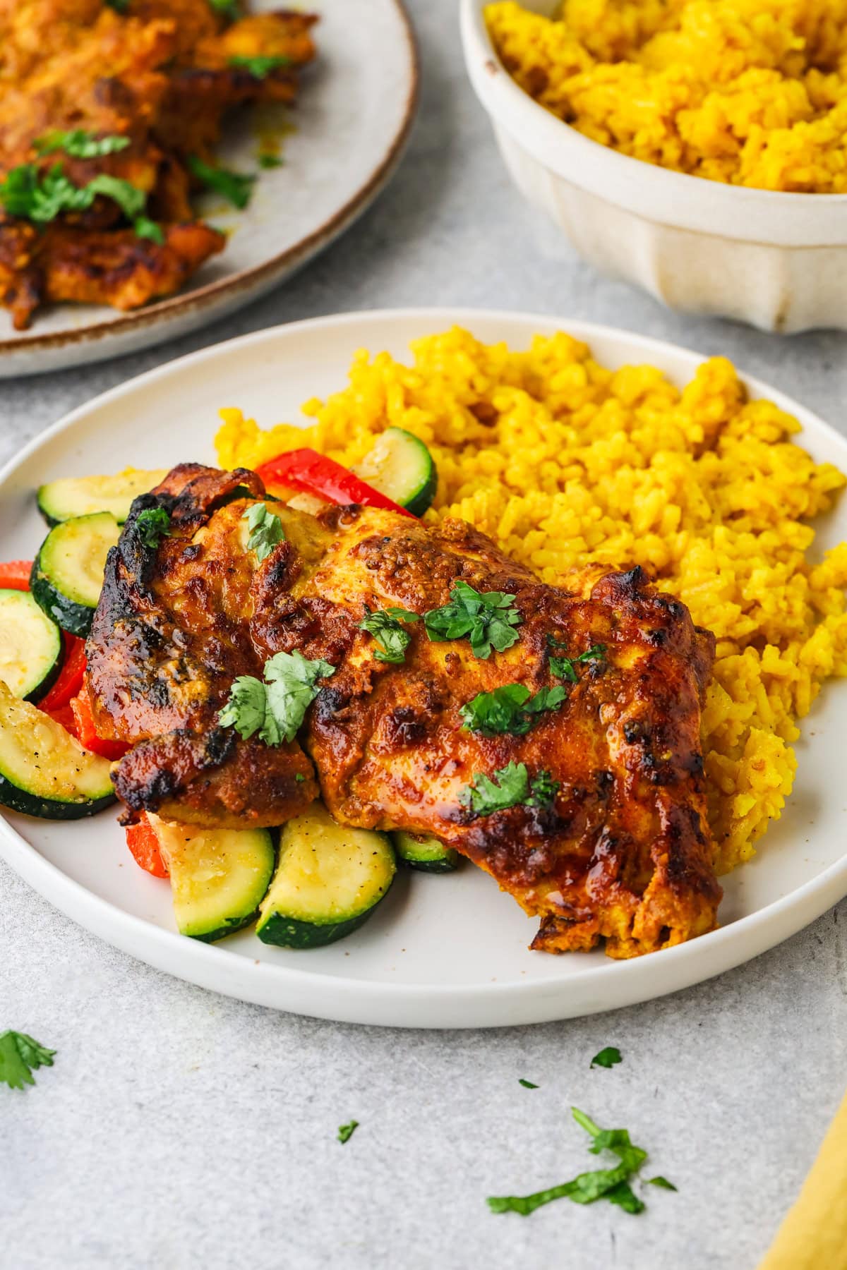 Oven Baked Greek Yogurt Chicken Thighs
