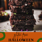 pinterest pin for halloween brownies