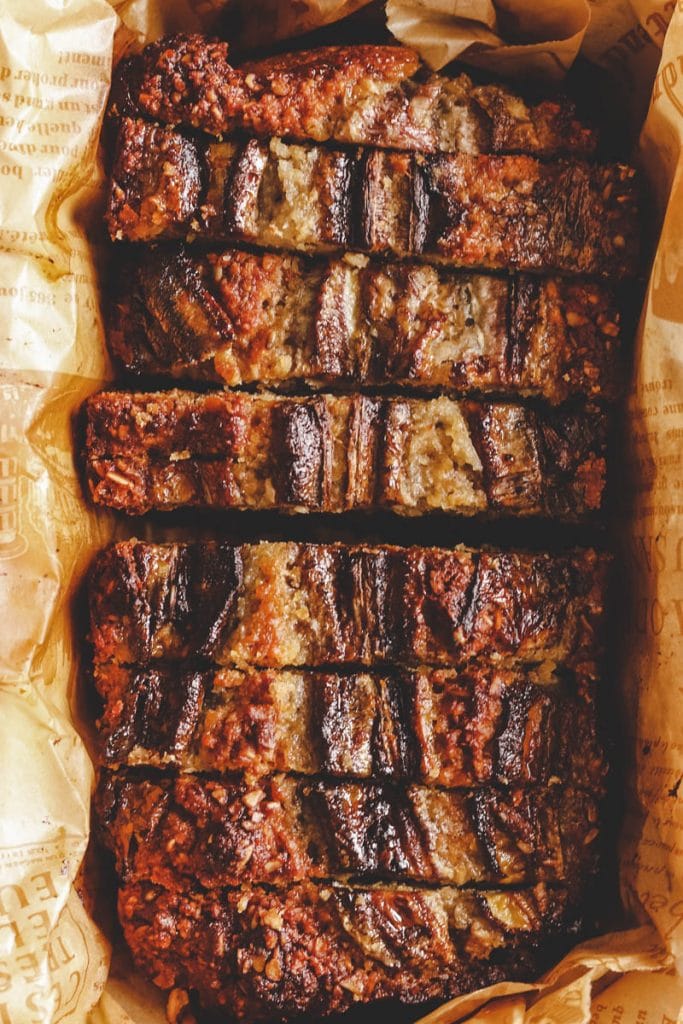 vegan lavender banana bread
