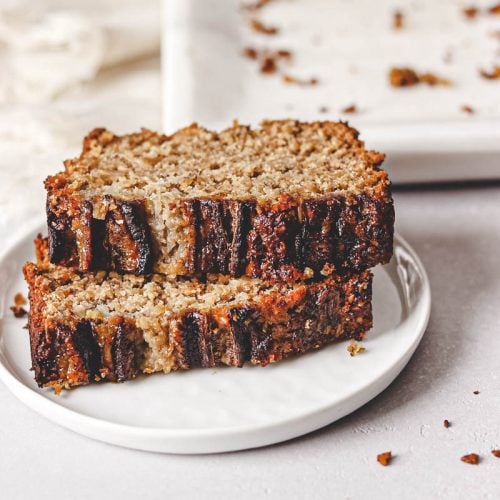 vegan lavender banana bread