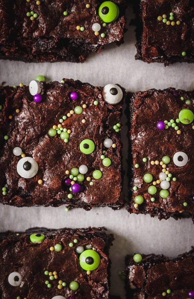 gluten free halloween brownies