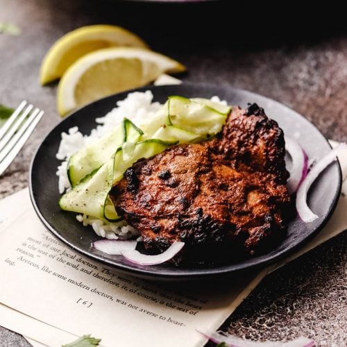 Juicy Roasted Chicken Thighs Marinated in Yogurt