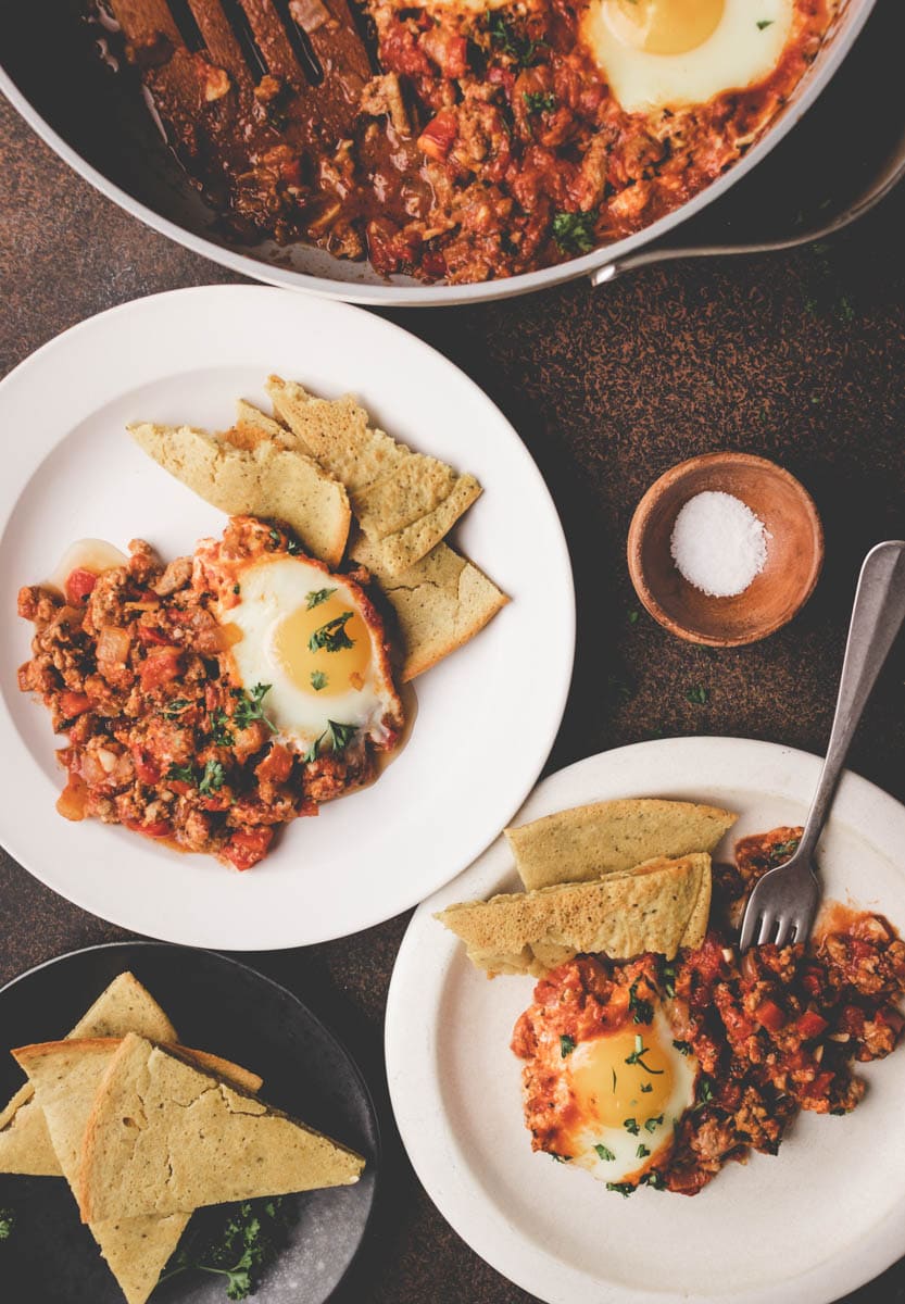 Shakshuka with ground turkey