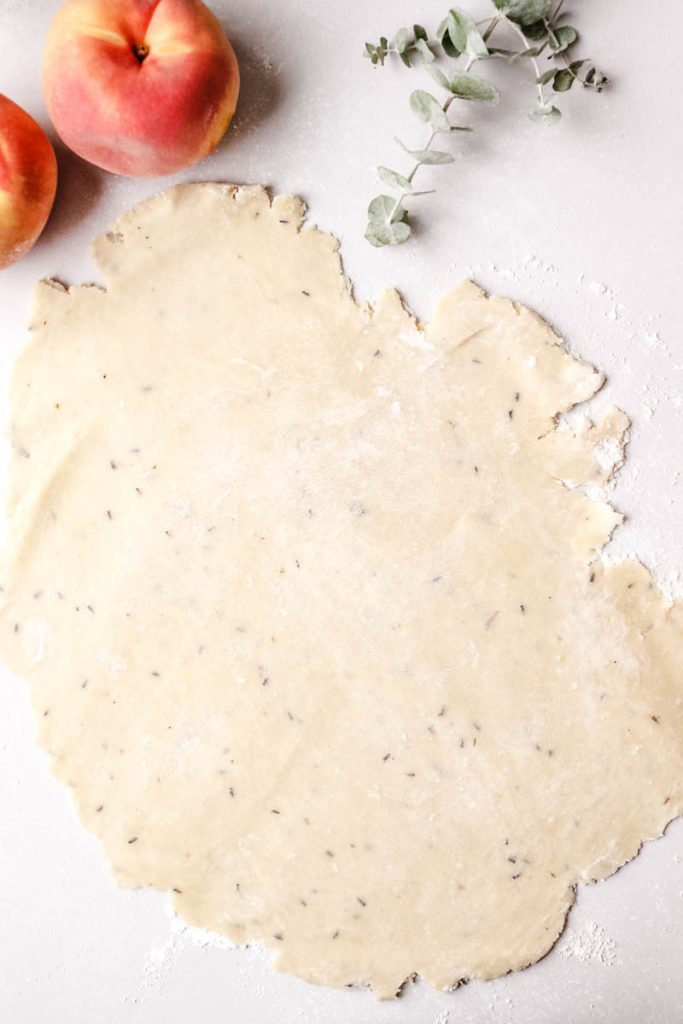 rolled out pie dough