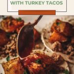 roasted butternut squash and turkey tacos Pinterest Pin