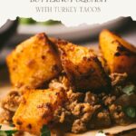 roasted butternut squash and turkey tacos Pinterest Pin
