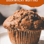 single blueberry buckwheat muffin