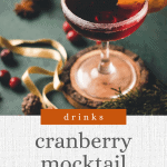 pinterest pin for cranberry mocktail