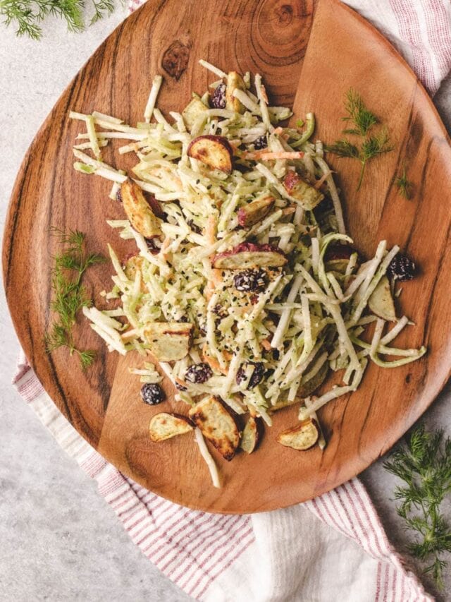 Quick and Easy Roasted Murasaki Sweet Potato Salad