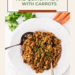 healthy brown rice and quinoa pilaf with carrots Pinterest Pin