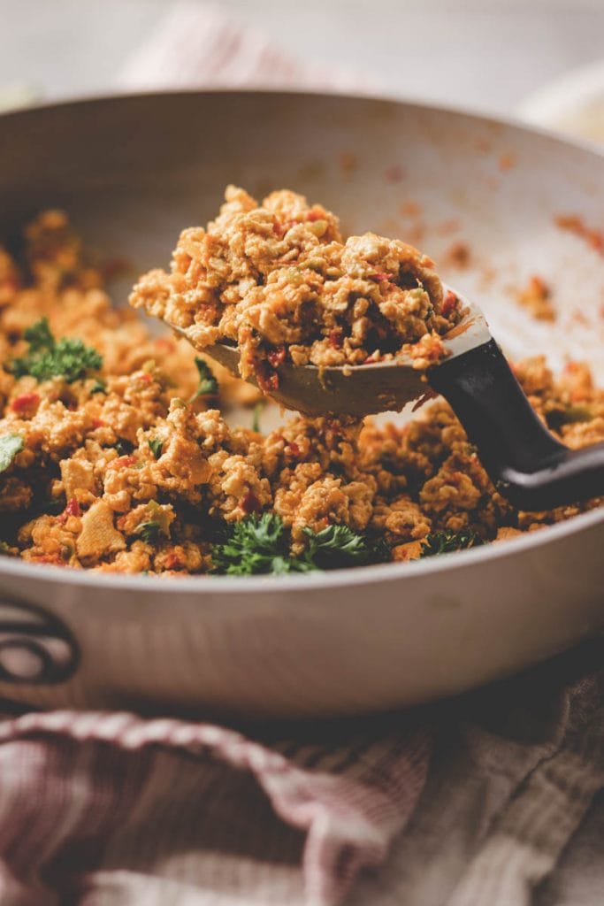serving up southwest tofu scramble