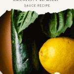 pinterest pin for lemon basil sauce recipe