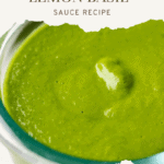 pinterest pin for lemon basil sauce recipe