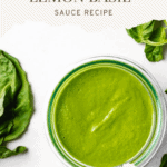 pinterest pin for lemon basil sauce recipe