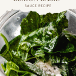 pinterest pin for lemon basil sauce recipe