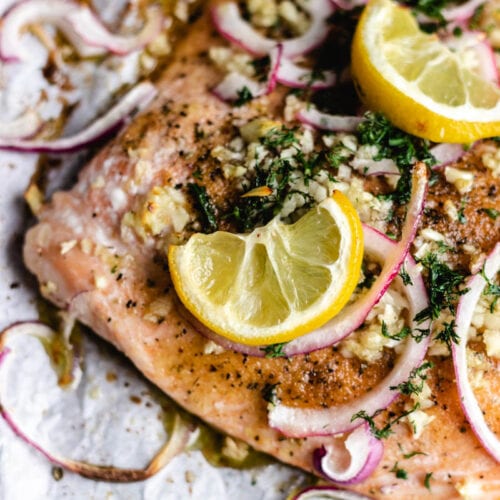 baked salmon with lemon and dill