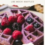 pinterest pin Ube Mochi Waffles