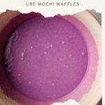 pinterest pin for Ube Mochi Waffles