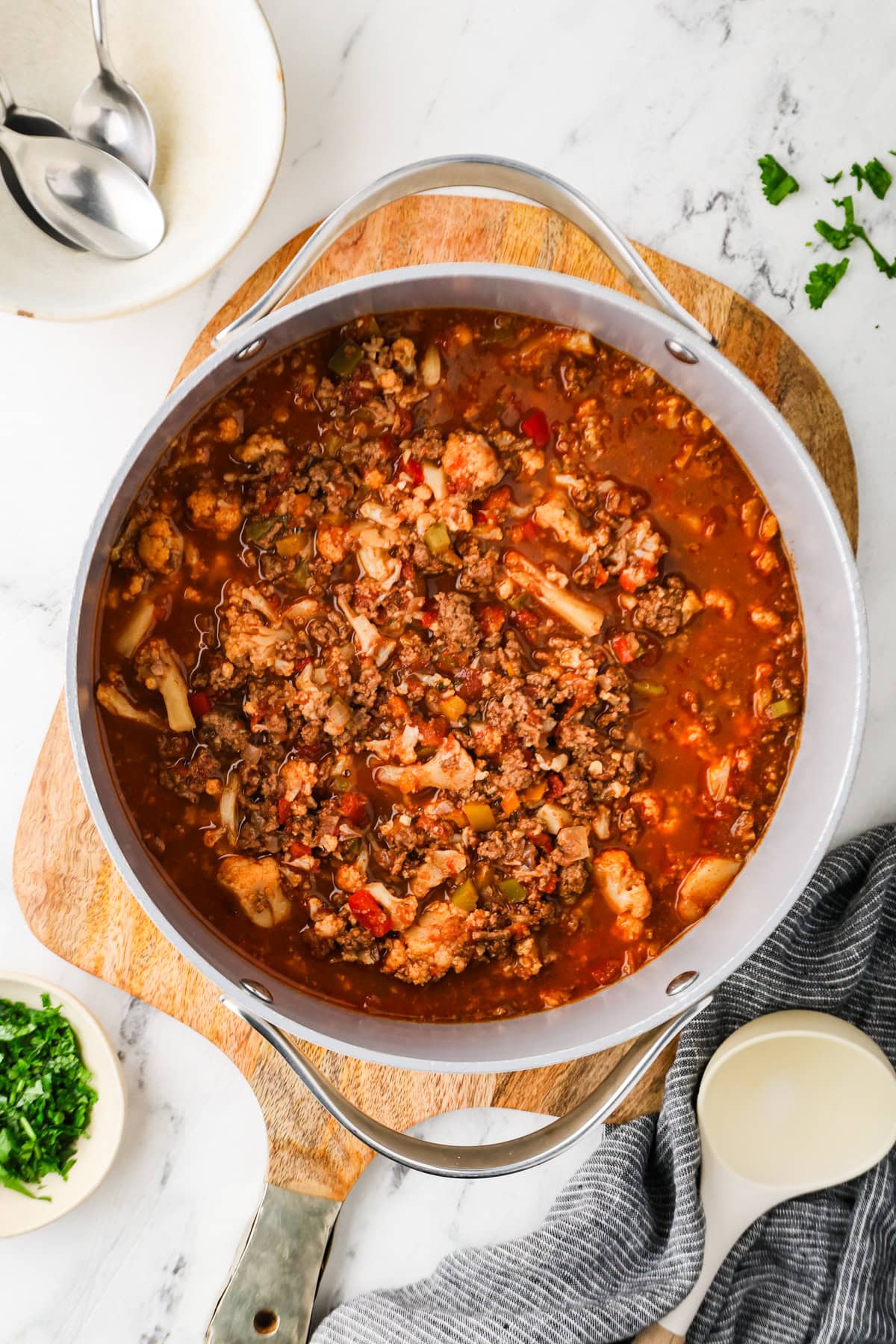 Low Carb Cauliflower Chili