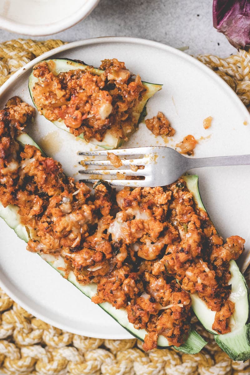 ground turkey zucchini boats