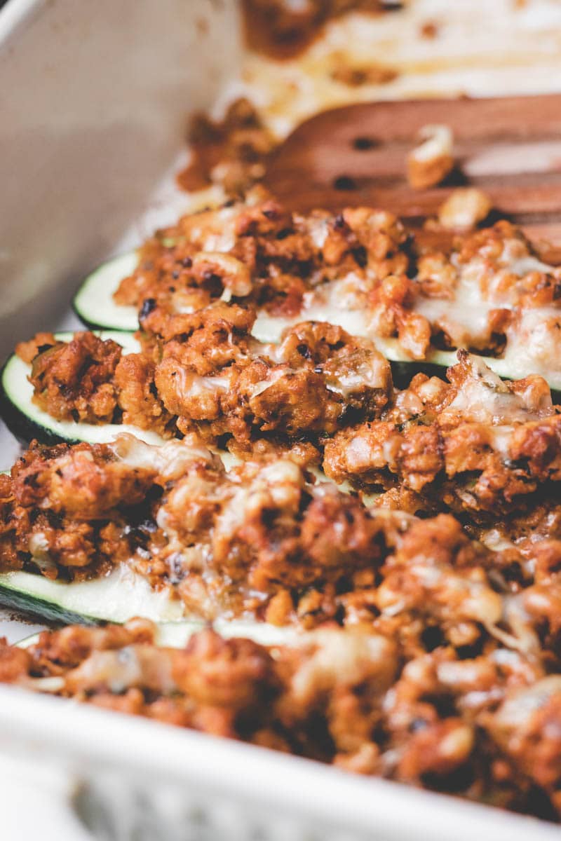 ground turkey zucchini boats