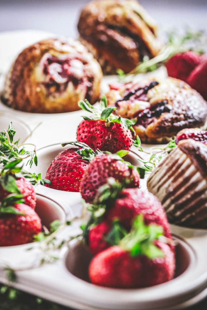 upclose of strawberries