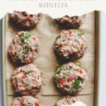 pinterest pin easy pan fried turkey basil burgers with feta