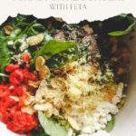 pinterest pin easy pan fried turkey basil burgers with feta