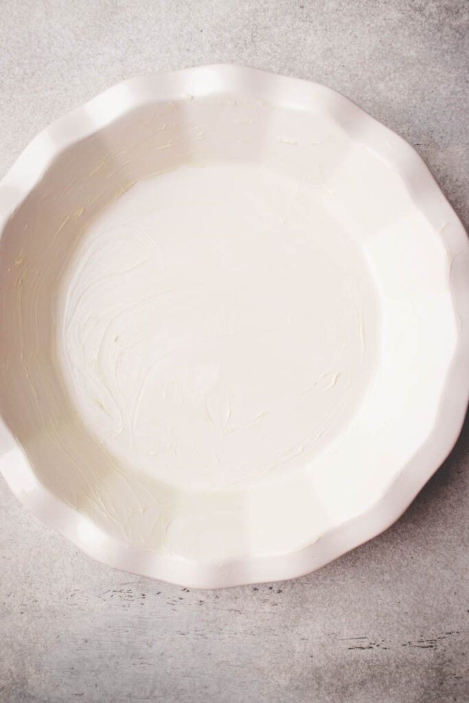 greased pie pan
