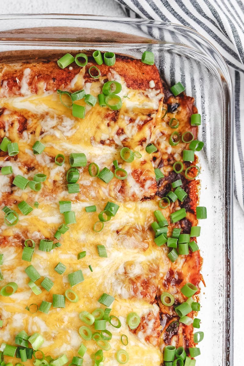 Cheesy Butternut Squash and Black Bean Enchiladas