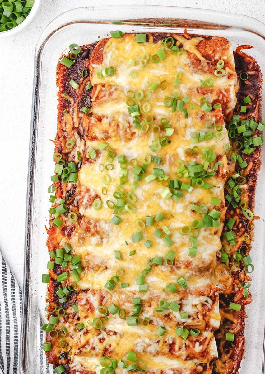 cheesy butternut squash and black bean enchiladas 