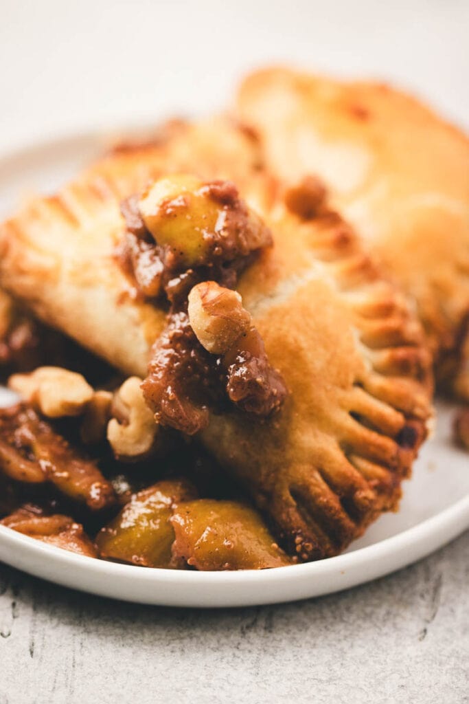 fresh fig empanadas with goat cheese walnut filling