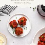 braised italian bison meatballs with marinara Pinterest Pin