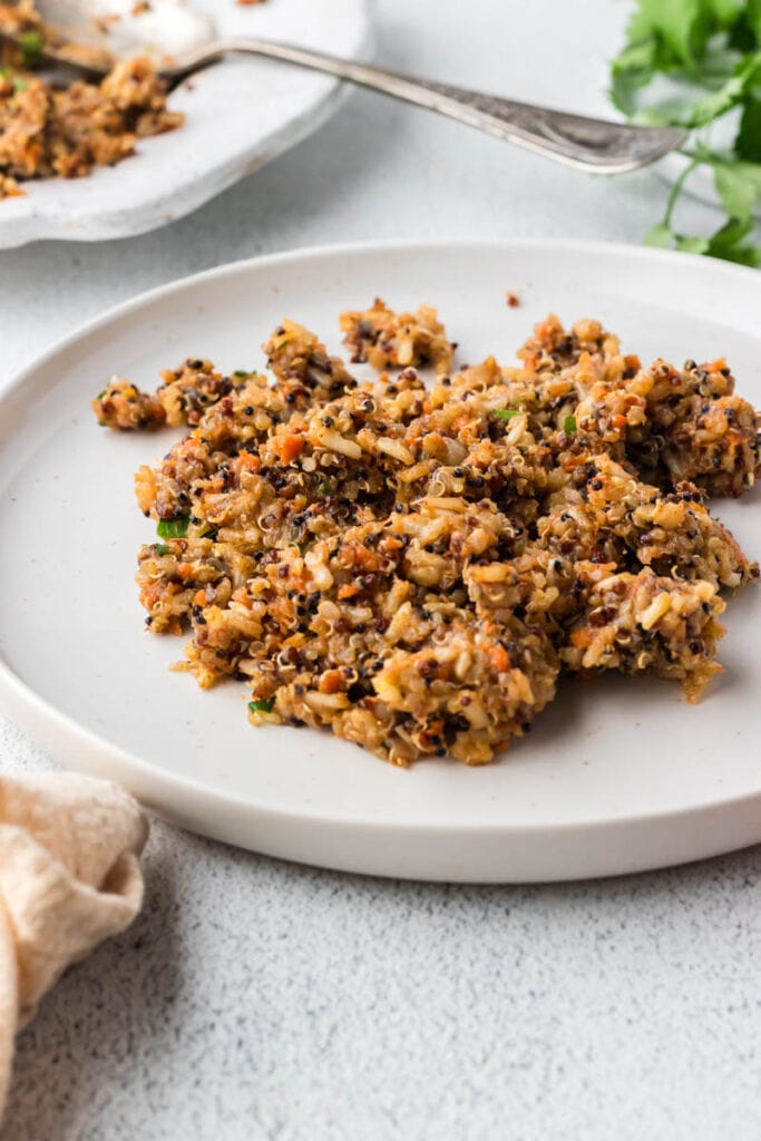 Plated pilaf.