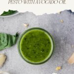 pinterest pin for pesto with avocado oil