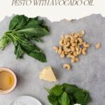 pinterest pin for pesto with avocado oil